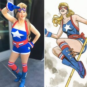 Bombshell Stargirl Cosplay Costume Handmade | Approx. Size M | See Description